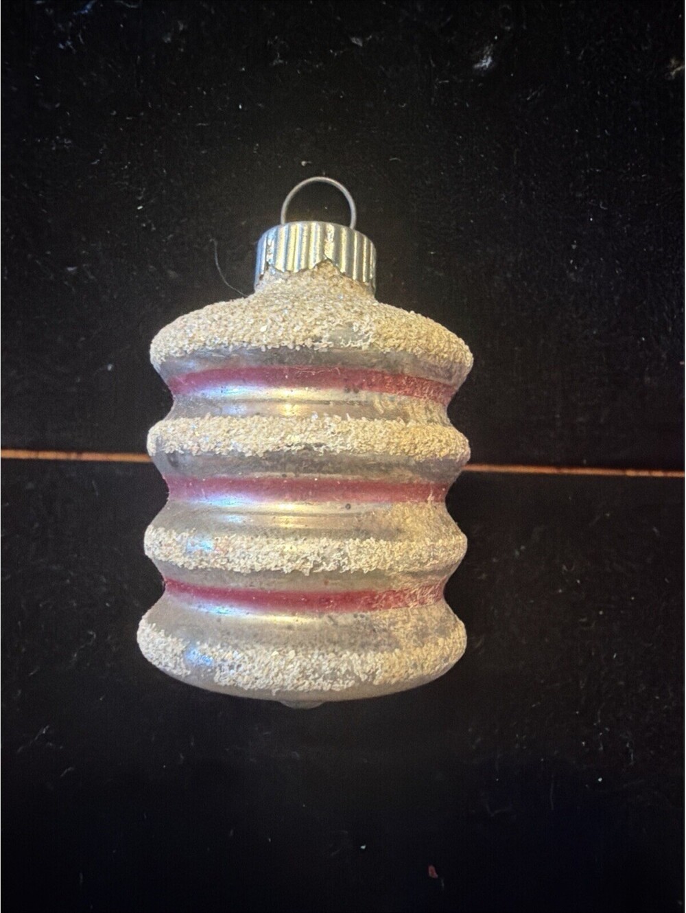 Vintage Unsilvered Christmas Ornament Shiny Brite Lantern Mica 2"